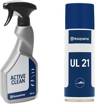 Husqvarna Reinigungmittel, Pflegemittel und Schmierfette