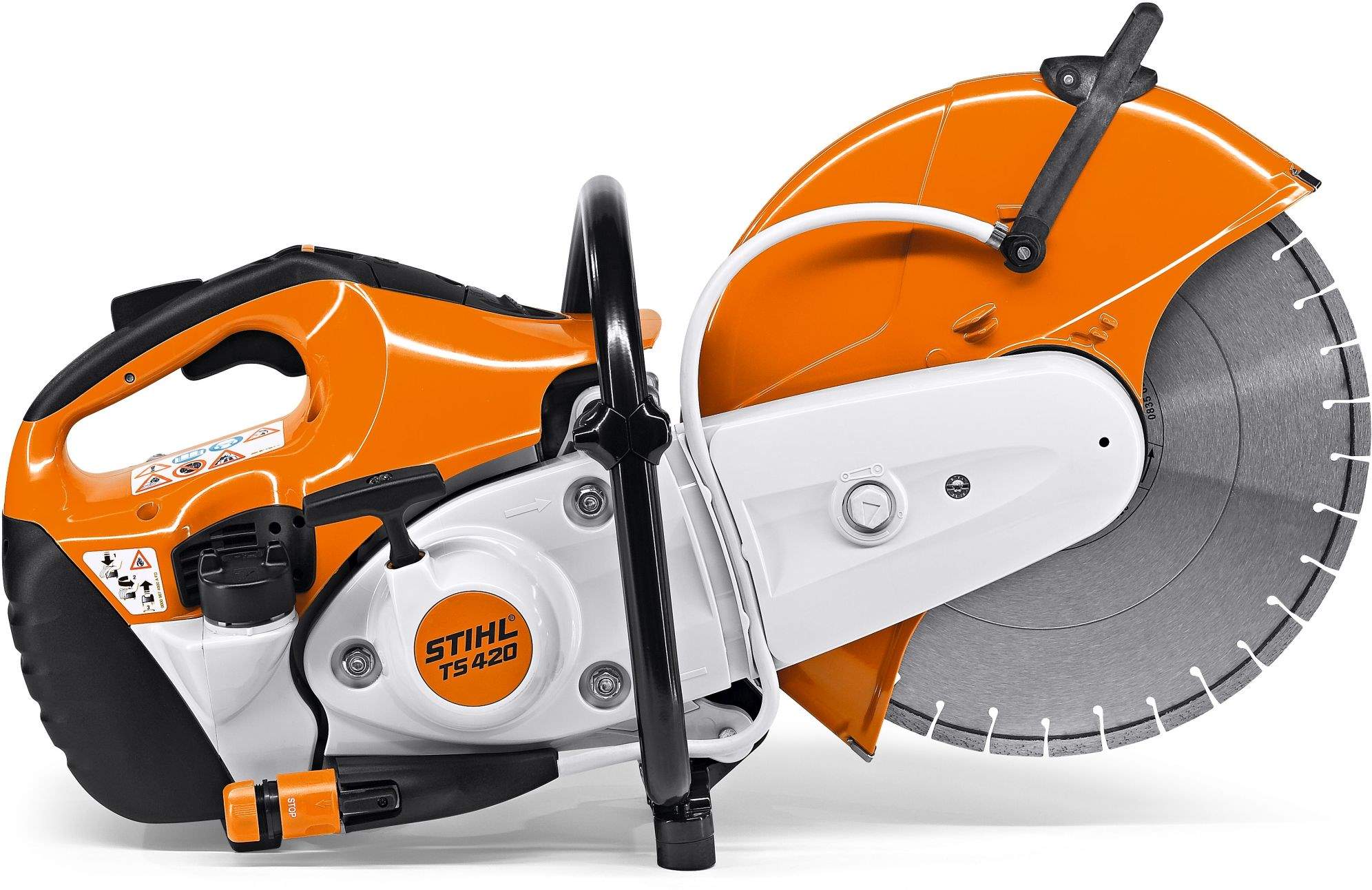 STIHL Benzin-Trennschleifer TS 420  mit STIHL 350mm Bau- und Edelstahl Trennscheibe