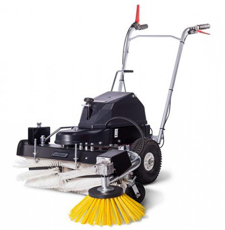 4F Schmutz- und Schneekehrmaschine Limpar Akku 26 mit Seitenbesen Links