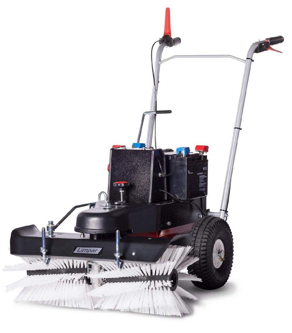 4F Schmutz- und Schneekehrmaschine Limpar Akku 52 mit Winterkehrbürstensatz