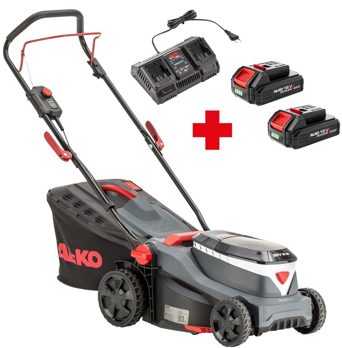 AL-KO Akku Rasenmäher 34.6 Li COMFORT SET
inkl. 2 x Akku