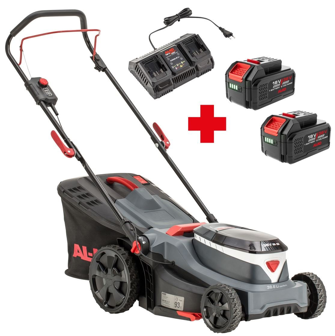 AL-KO Akku Rasenmäher 38.6 Li COMFORT SET
inkl. 2 x Akku