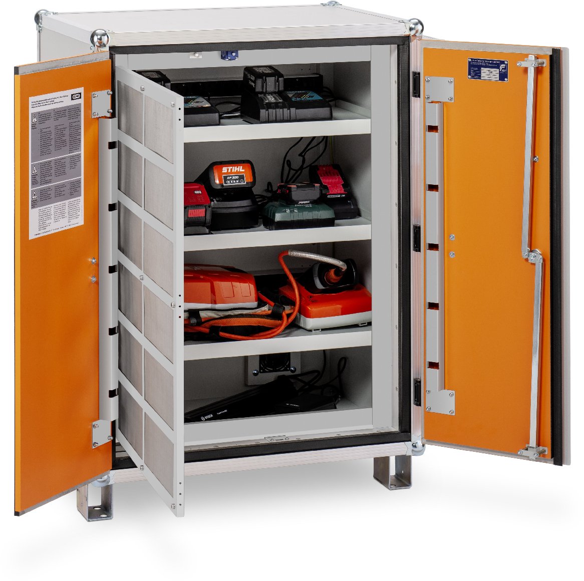 CEMO Akku-Ladeschrank Premium Plus 8/10, 230 V mit Füßen 211.7046.000