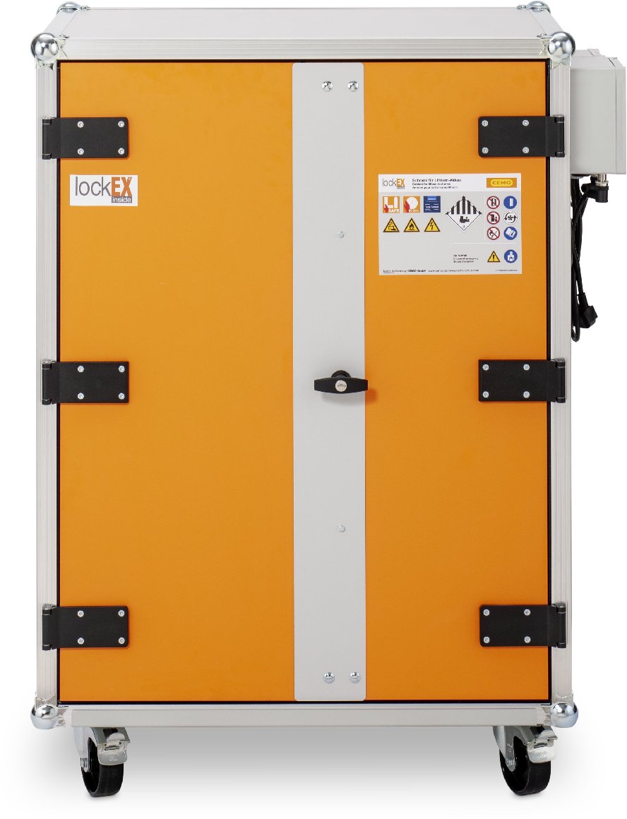 CEMO Akku-Ladeschrank Premium Plus 8/10, 230 V mit Rollen 211.7046.020