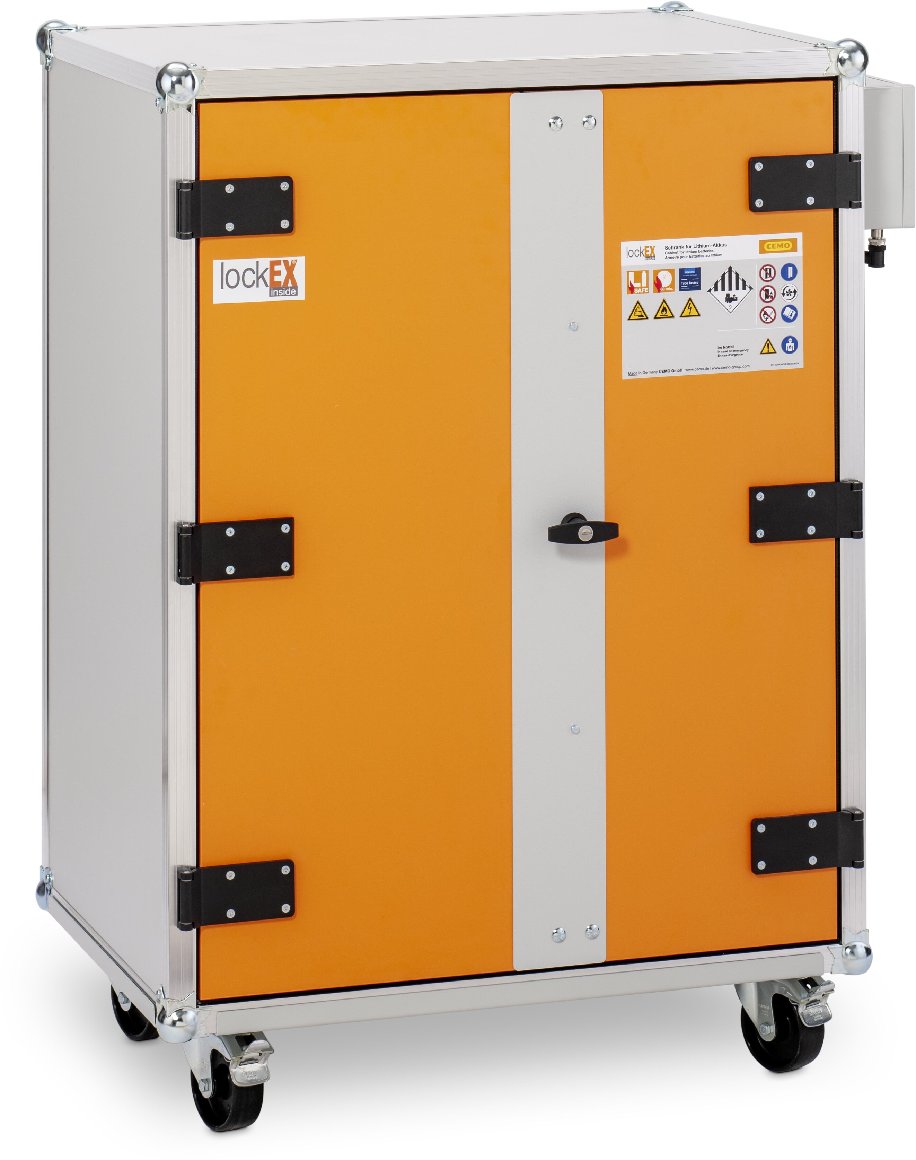 CEMO Akku-Ladeschrank Premium Plus 8/10, 230 V mit Rollen 211.7046.020