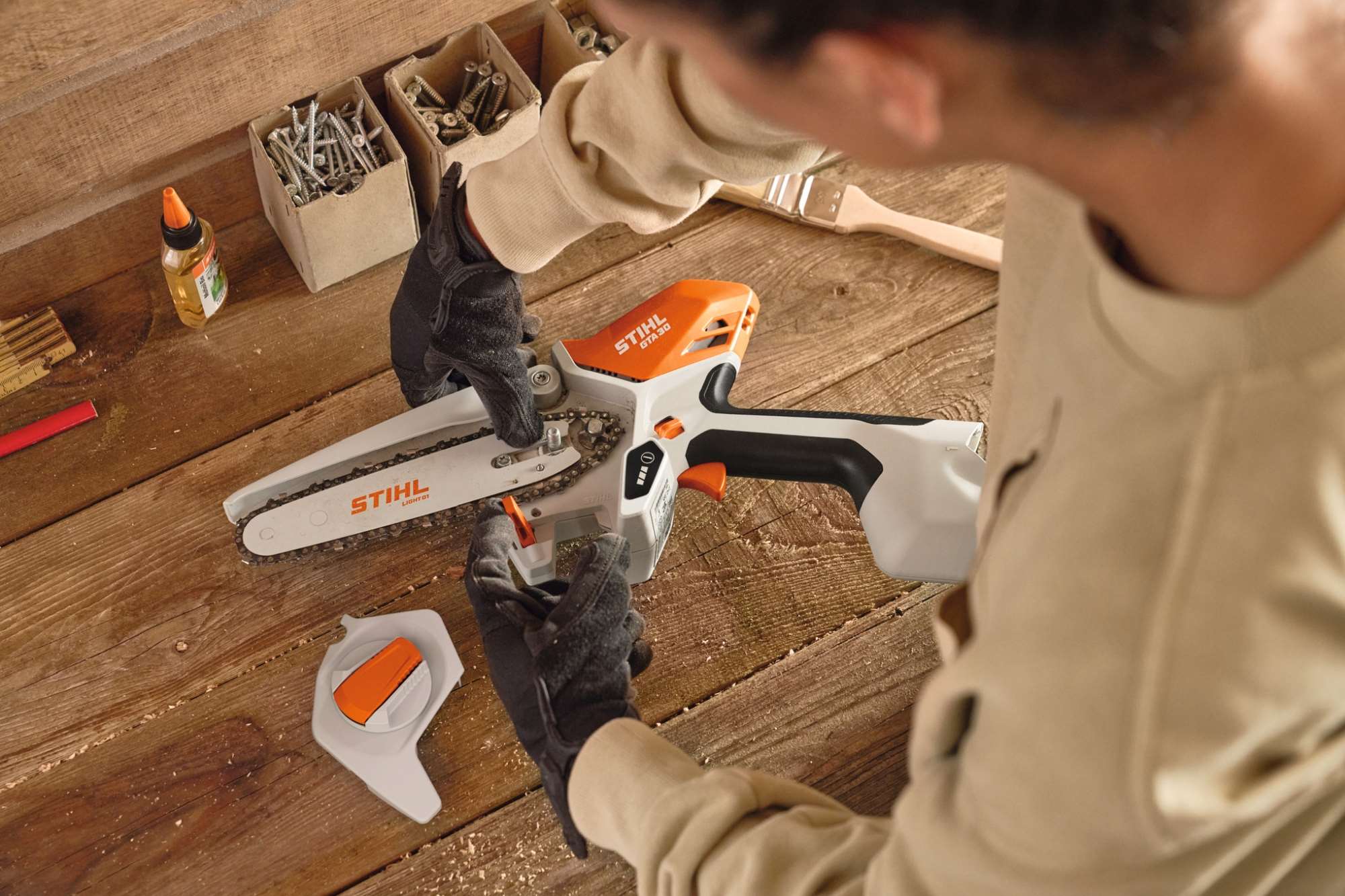 STIHL Akku-Gehölzschneider GTA 30, Set mit AS 2 + AL 1 + Koffer