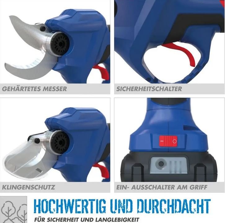 Güde Akku Astschere ASC 18-201-05 K - Modell 2024 - inkl. Akku und Ladegerät