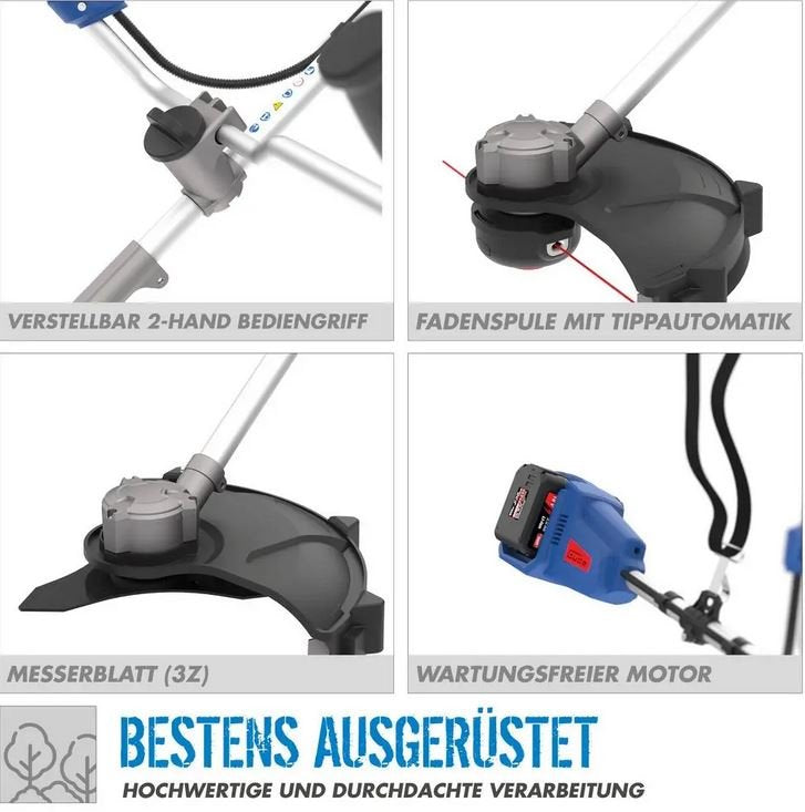 Güde Akku Freischneider FS 36-302-30  - inkl. 2x 18V Akku und Doppelladegerät