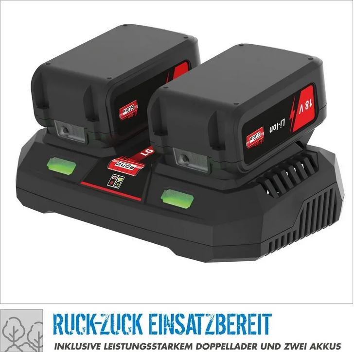 Güde Akku Freischneider FS 36-302-30  - inkl. 2x 18V Akku und Doppelladegerät