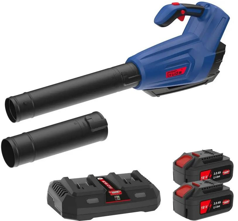 Güde Akku Laubbläser LB 36-302-30 inkl. 2x Akku und 1x Doppelladegerät