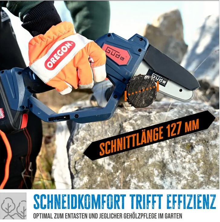 Güde Akku Minikettensäge MK 18-201-05  inkl. Akku und Ladegerät