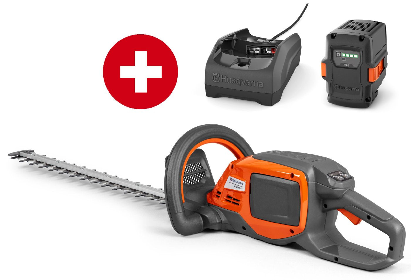 Husqvarna Akku-Heckenschere 215iHD45 Set mit Akku B70 und Ladegerät C80