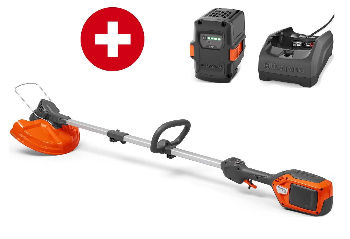 Husqvarna Akku-Trimmer 215iL Set mit Akku B70 und Ladegerät C80