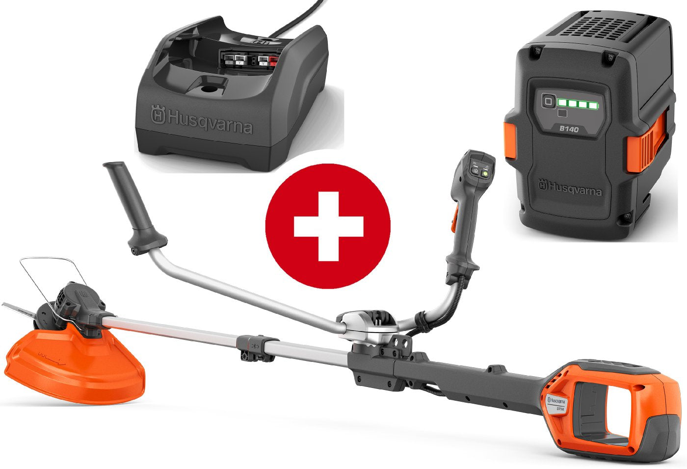 Husqvarna Akku-Motorsense Set 220iR - inkl. Akku B140 + Ladegerät C80 - Modell 2025