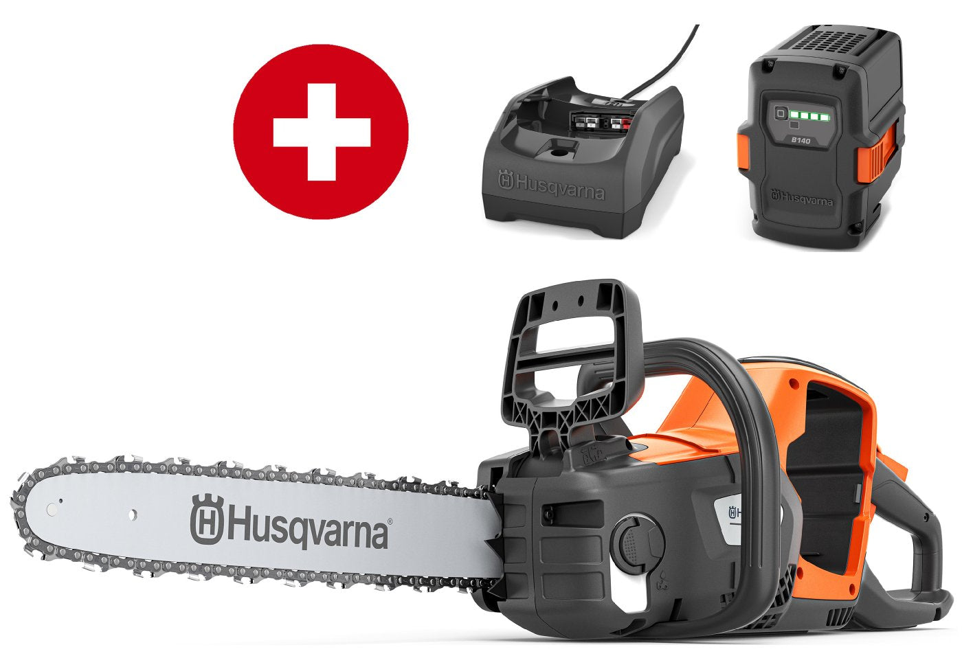 Husqvarna Akku-Motorsäge 242i inkl. Akku B140 & Ladegerät C80
