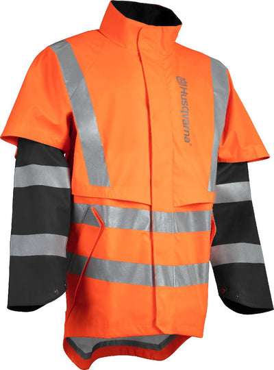 Husqvarna Wetterschutzjacke Functional High Viz DIN 20471 Klasse 3 EN 343