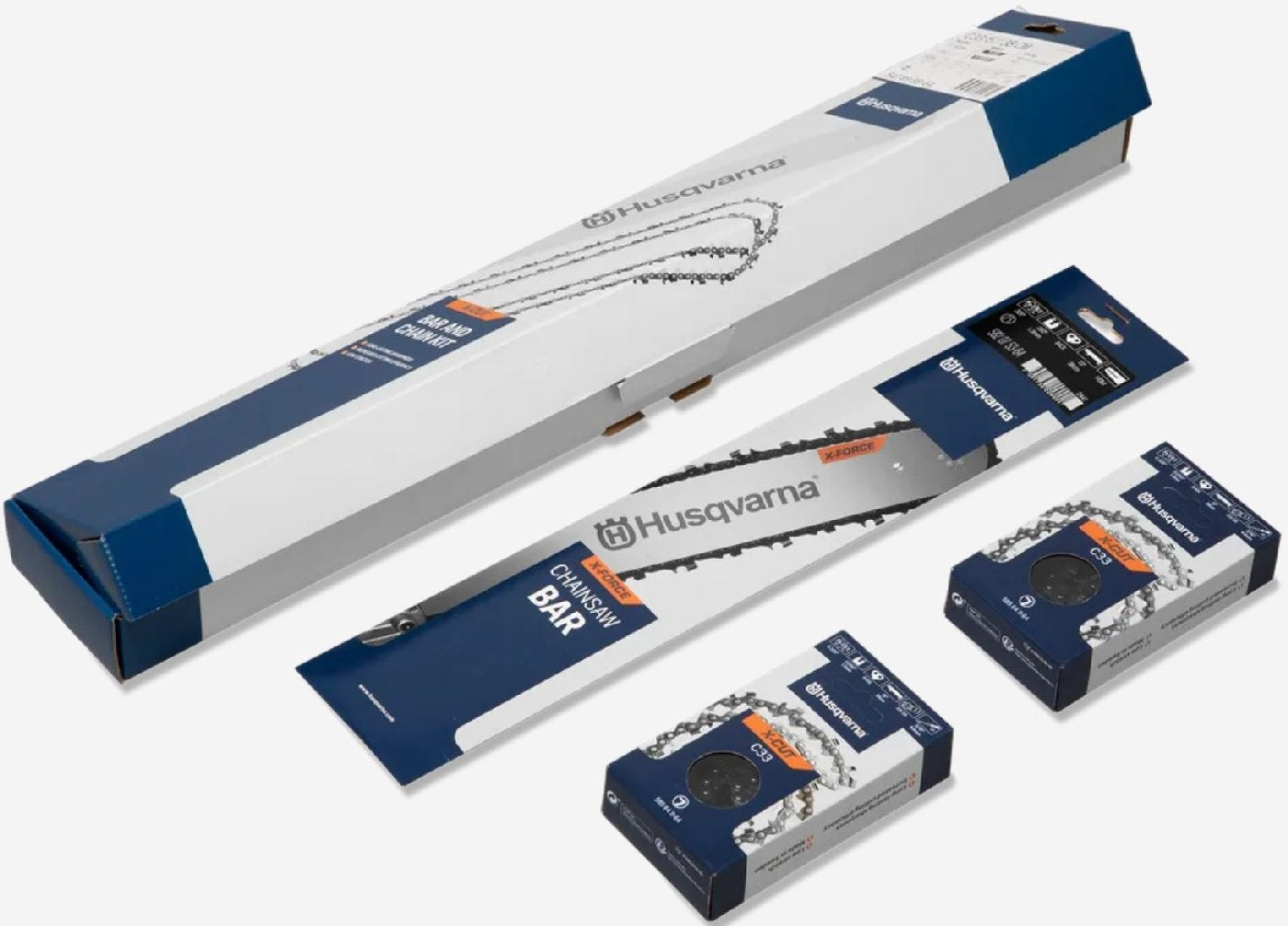 Husqvarna Ersatz-Set Kit 1x X-Force Schiene + 2x X-Cut C33 15/38