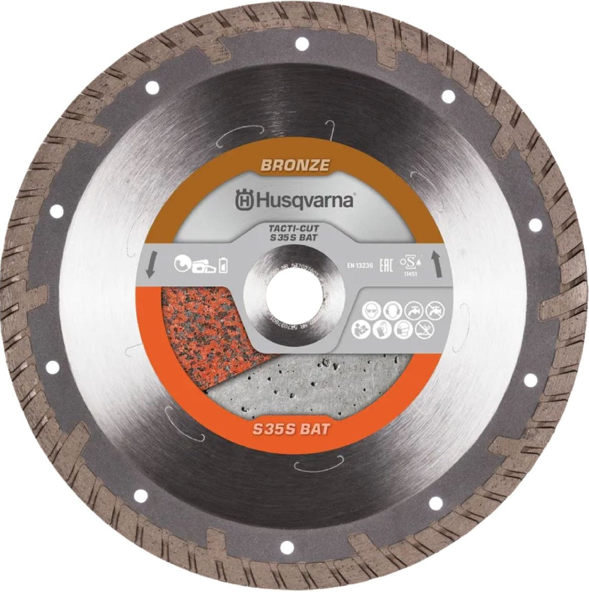 Husqvarna Trennscheibe TACTI-CUT S35S BAT 230 10 22.2 Leistungsgrad	 Bronze