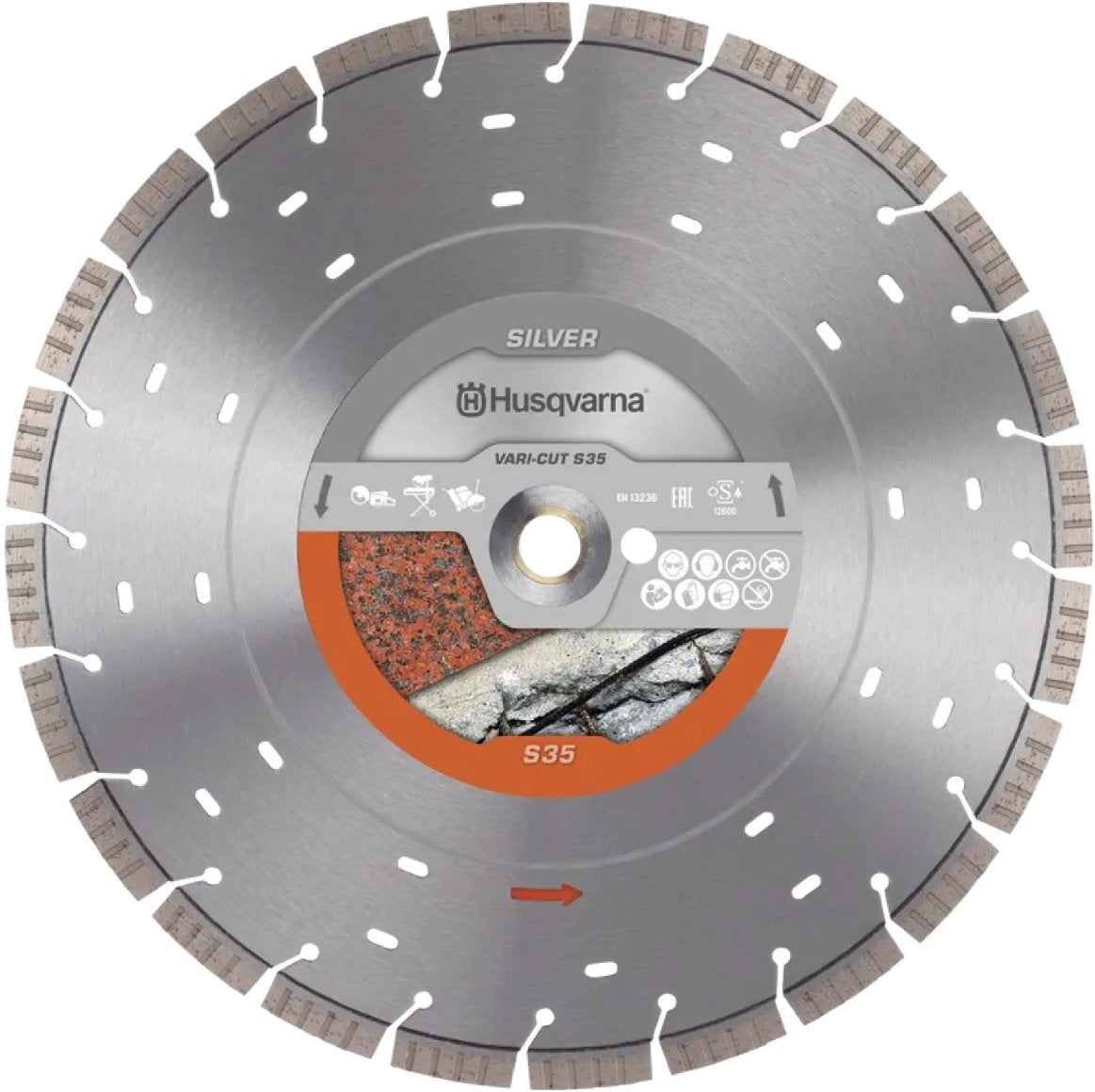 Husqvarna Trennscheibe VARI-CUT S35 350 12 25.4/20 Leistungsgrad Silber
