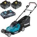 Makita Akku-Rasenmäher DLM432PT2 mit 2 Akkus 5 Ah und Doppelladegerät