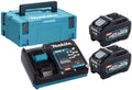 Makita Akku Power Source Kit Li 40V 5 Ah im MAKPAC Größe 2 mit 2 x Akku BL4050F, 5 Ah und Schnellladegerät DC40RA