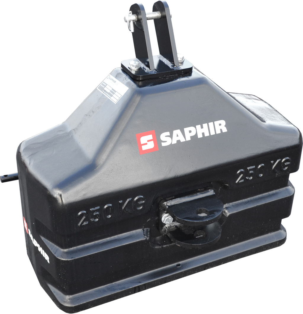 SAPHIR Stahlbetongewicht Standard ST 250 kg mit Kat. 0/I