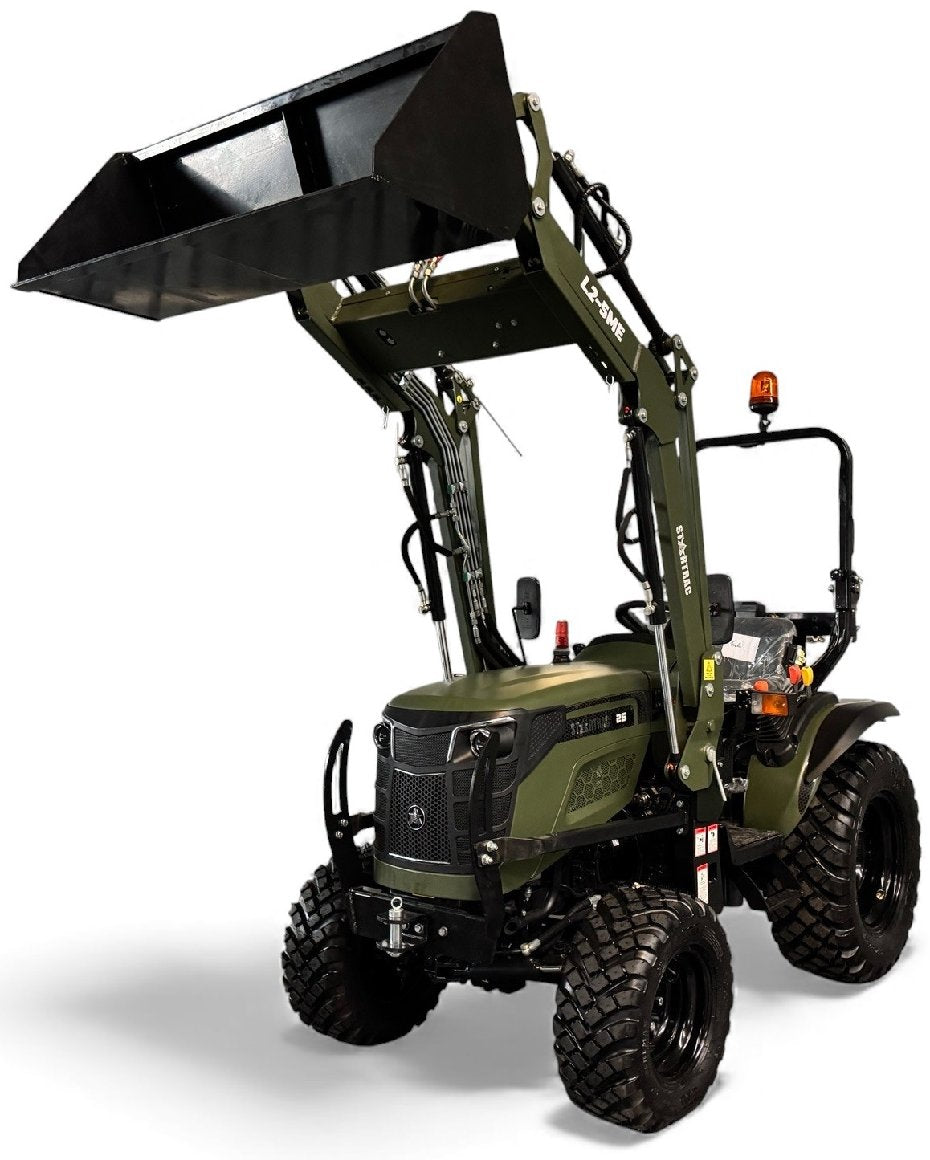 Startrac Allrad-Kleintraktor 26 9+9 mit Galaxy-Garden-Pro-Bereifung + Frontlader inklusive Schaufel
