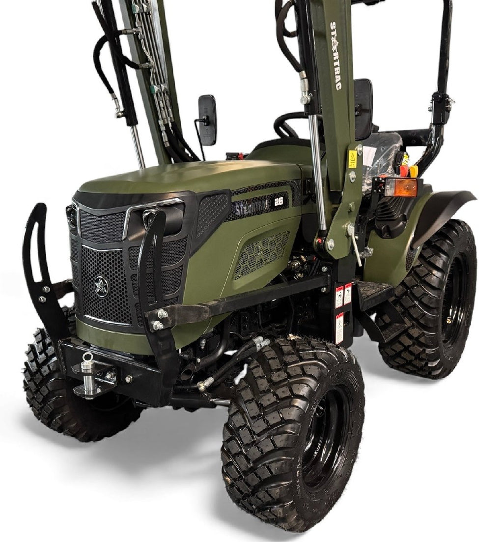 Startrac Allrad-Kleintraktor 26 mit Galaxy-Garden-Pro-Bereifung + Frontlader inklusive Schaufel