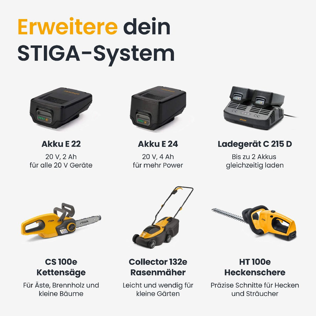 Stiga Akku Laubbläser BL 300e Kit Inklusive 2x 20V ePower-Akkus