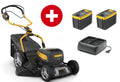 Stiga Akku-Rasenmäher Combi 753e V Kit - inkl. 2x 5 Ah Akku und Ladegerät