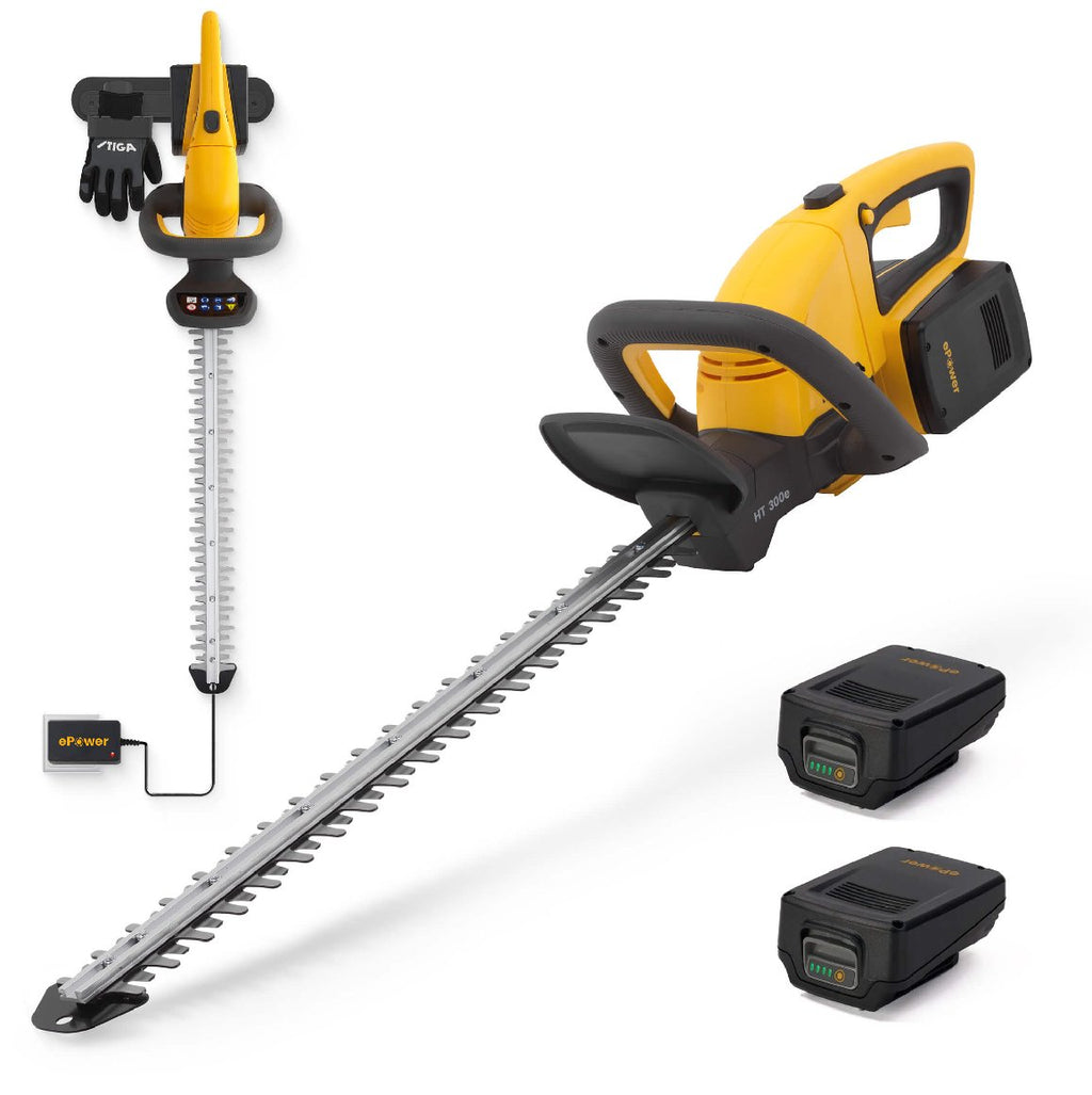 Stiga Akku-Heckenschere HT 300e Kit mit 2 x 2 Ah Akku und Ladegerät