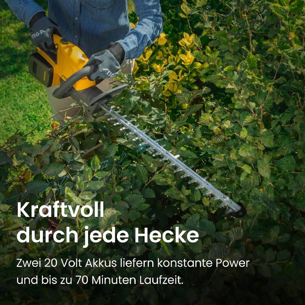 Stiga Akku-Heckenschere HT 300e Kit mit 2 x 2 Ah Akku und Ladegerät