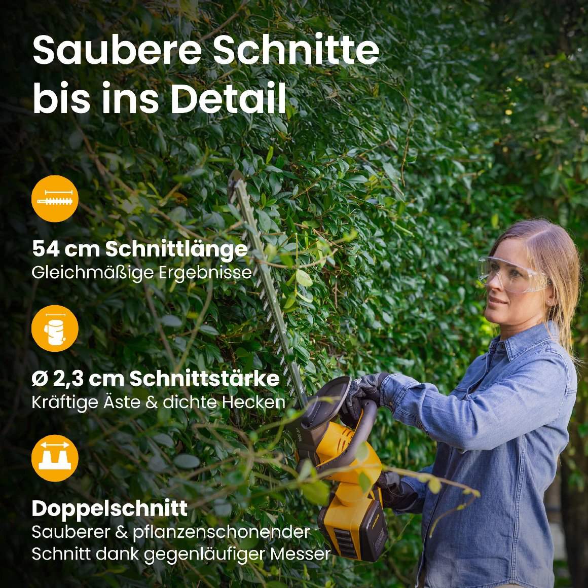 Stiga Akku-Heckenschere HT 300e Kit mit 2 x 2 Ah Akku und Ladegerät