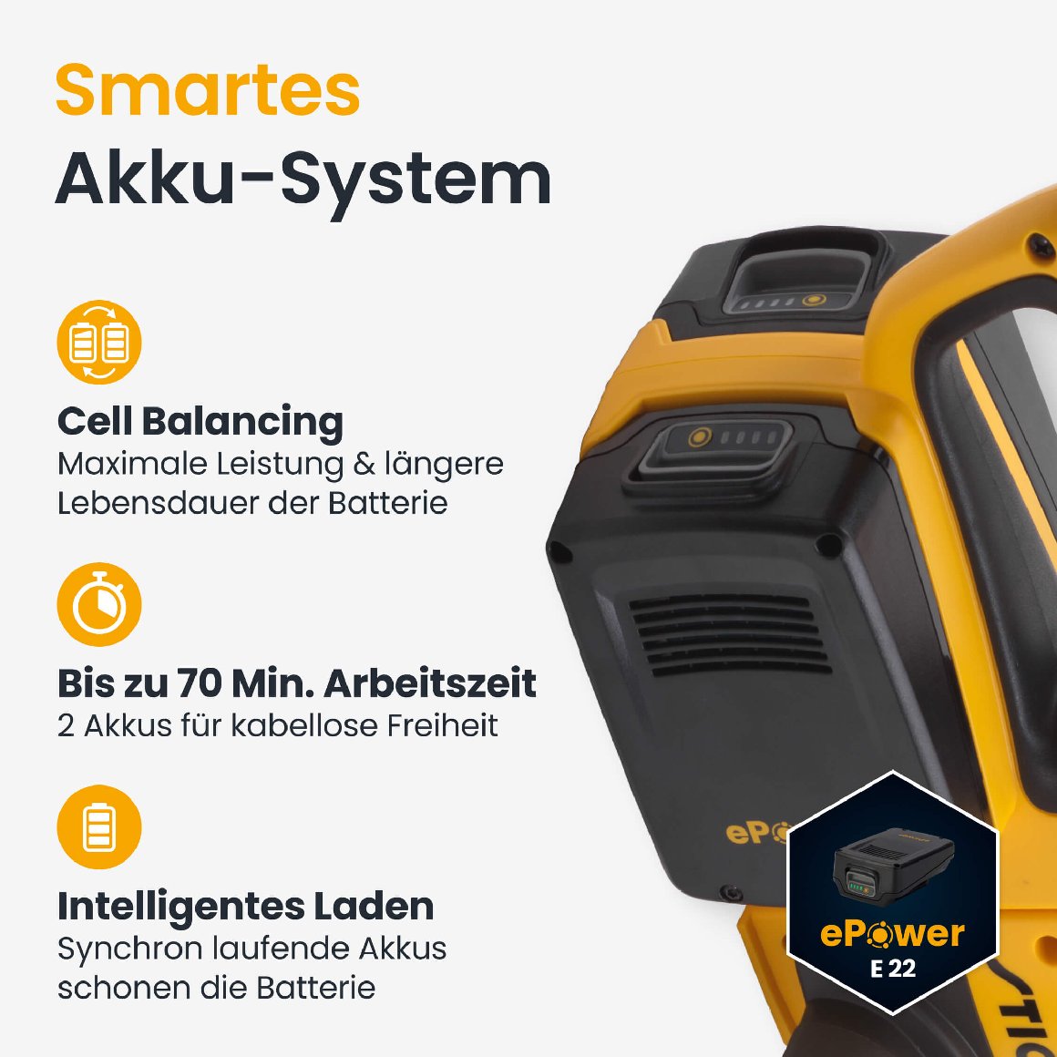 Stiga Akku-Heckenschere HT 300e Kit mit 2 x 2 Ah Akku und Ladegerät