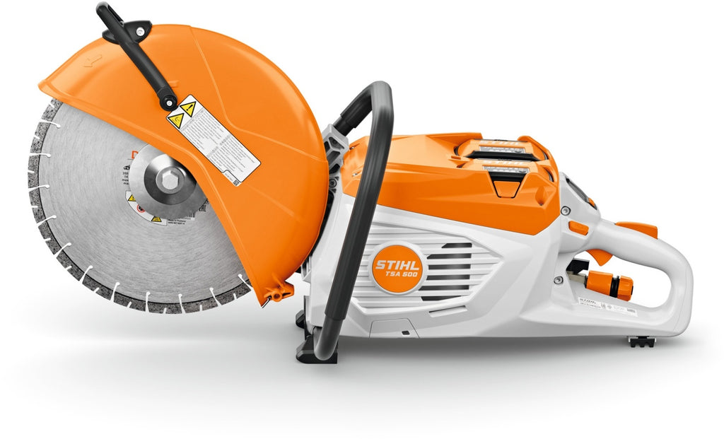 STIHL Akku-Trennschleifer TSA 500 B mit 350 mm Kunstharz-Trennscheibe für Baustahl