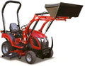 Tym Allrad-Kompakttraktor T194 mit Rasenbereifung, Frontlader und 137 cm Zwischenachsmähwerk