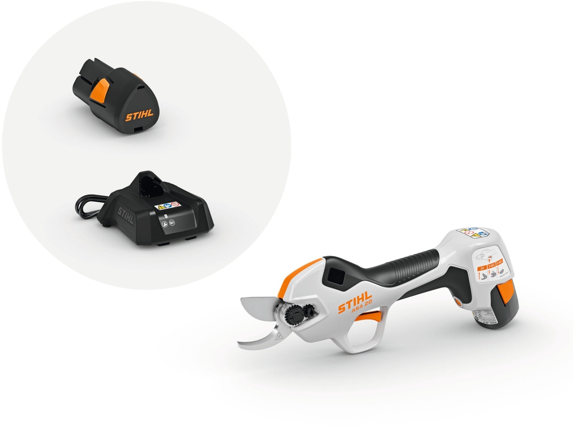 STIHL Akku Astschere ASA 20, mit Akku AS 2 und Ladegerät AL1