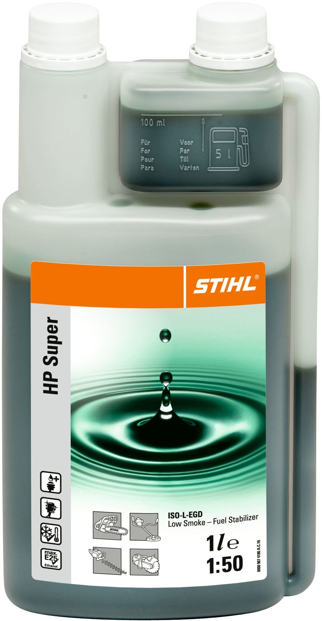 STIHL 2-Takt-Motoröl HP Super, 1L Dosierflasche (für 50 l Kraftstoff)