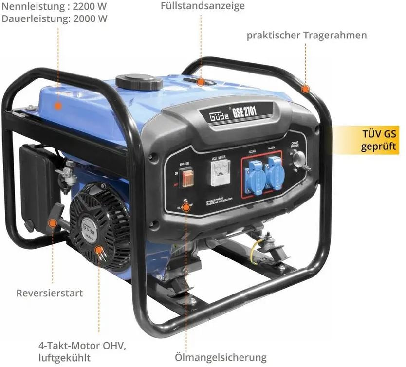 Güde Benzin-Stromerzeuger GSE 2701