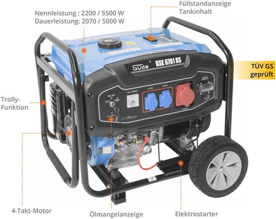 Güde Benzin-Stromerzeuger GSE 6701 RS