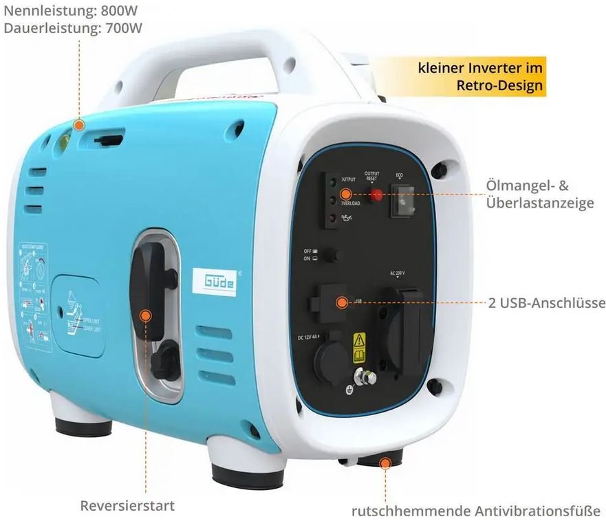 Güde Inverter-Stromerzeuger ISG 800-1