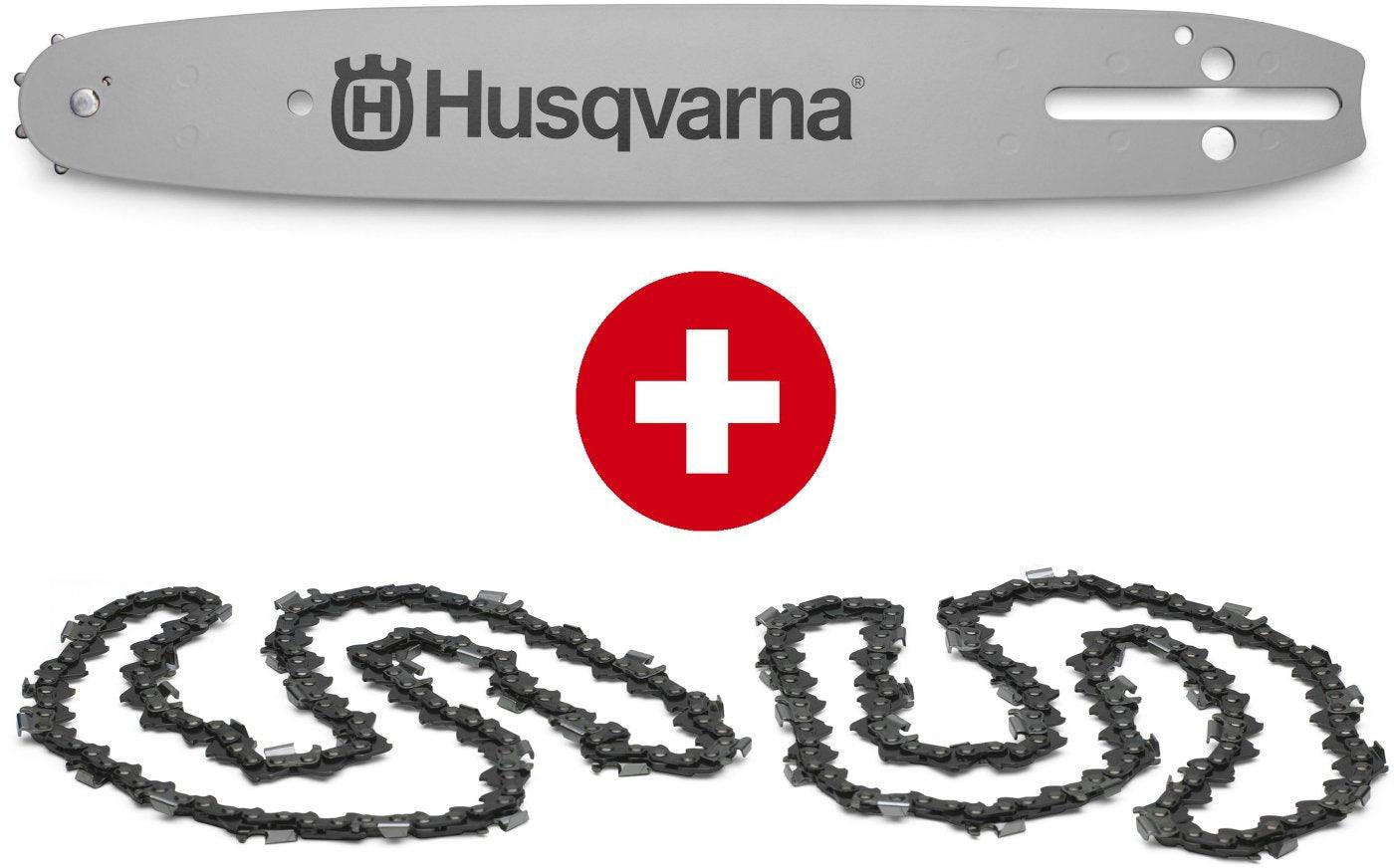 Husqvarna Ersatz-Set 1 x Schiene 501 95 92-56 + 2 x Kette 585 40 42-56 - MotorLand.at