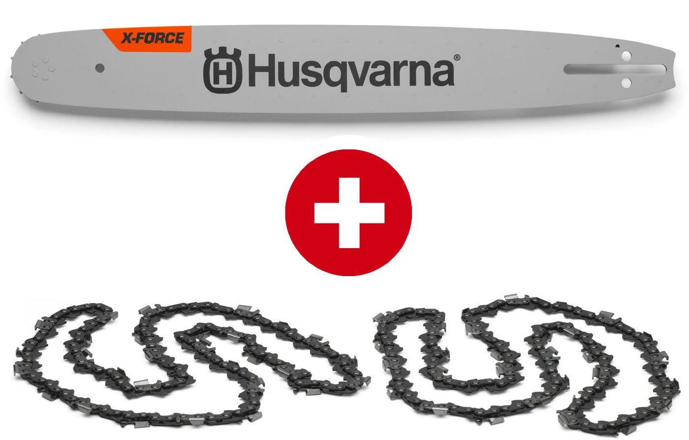 Husqvarna Ersatz-Set 1 x Schiene 582 07 53-72 + 2 x Kette 581 64 31-72 - MotorLand.at