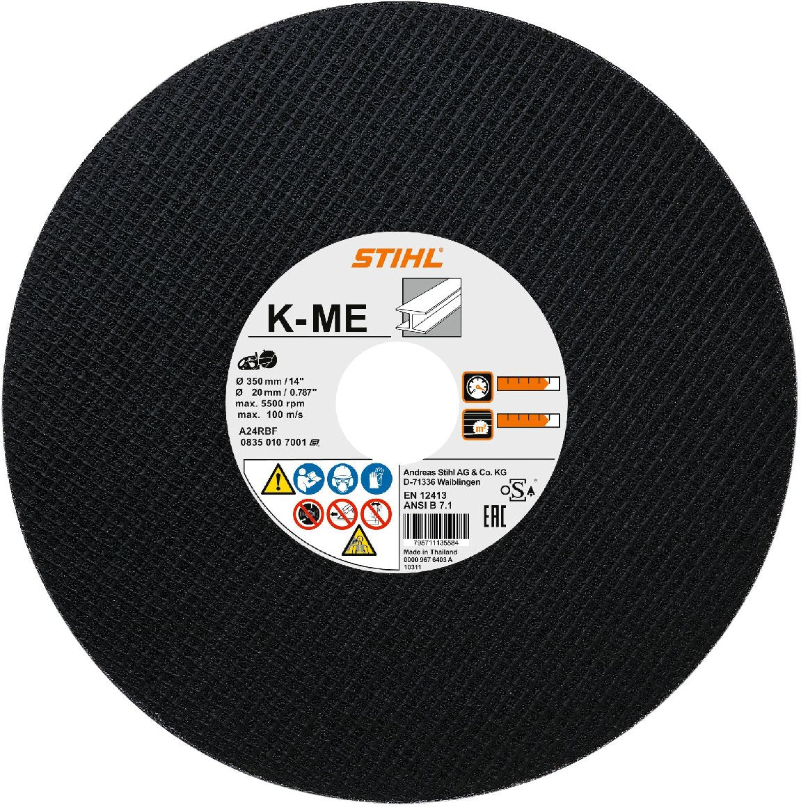 STIHL Kunstharz-Trennschleifscheibe Stahl, Ø 350 mm/14"
