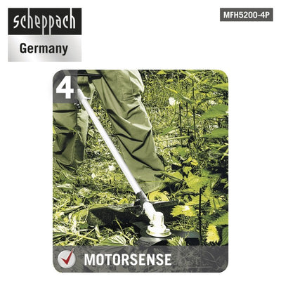 Scheppach Benzin-4 in 1 Multigartengerät MFH5200-4P