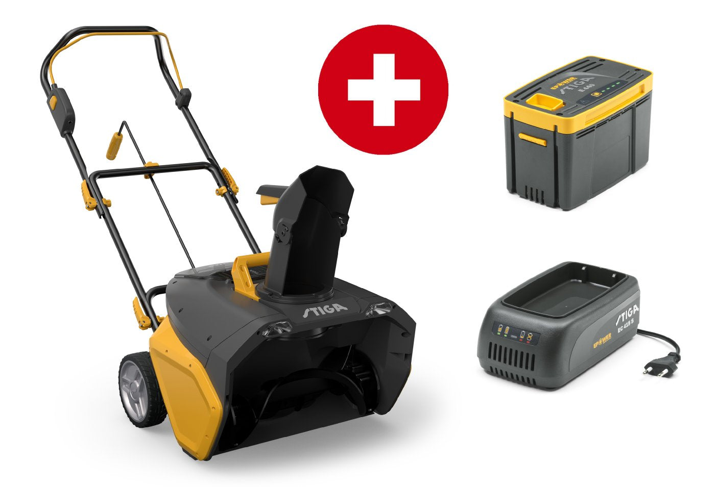 Stiga Akku Schneefräse ST 700e Kit - mit Akku und Ladegerät