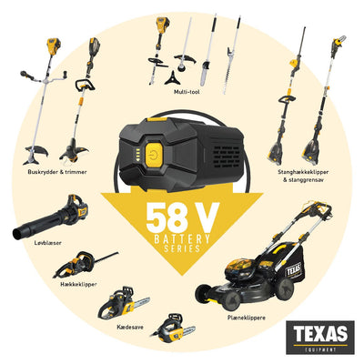 Texas Akku-Motorsäge TCZ 5800 inkl. Tragetasche für Akku - Modell 2025