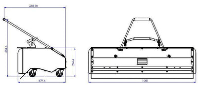 Zipper Schmutz- und Schneekehrmaschine ZI-KM1000 mit Schneeschild & Auffangbehälter - Modell 2023 - MotorLand.at